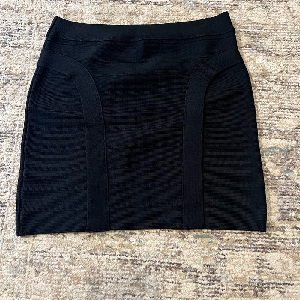 Guess Black Elastic Pencil Mini Skirt for Work